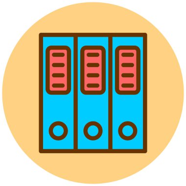 Ofis ve uzay simgesinin vektör illüstrasyonu