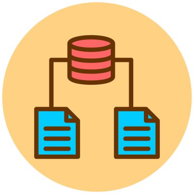 veritabanı. Web simgesi basit illüstrasyon