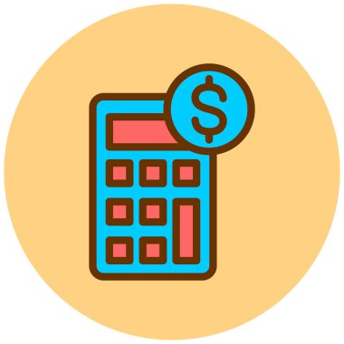 para ve finans renk çizgisi vektör simgesi