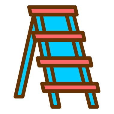 Merdiven. Web simgesi basit illüstrasyon