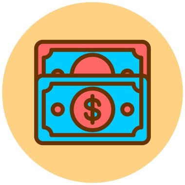 Para için. Web simgesi basit illüstrasyon