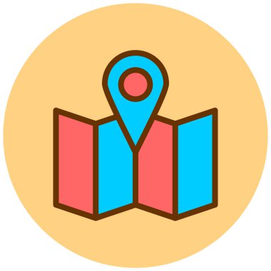 konum. Web simgesi basit illüstrasyon