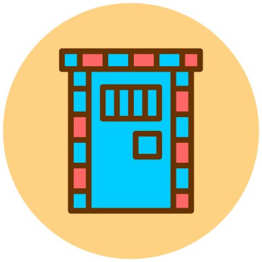 Sinema. Web simgesi basit illüstrasyon