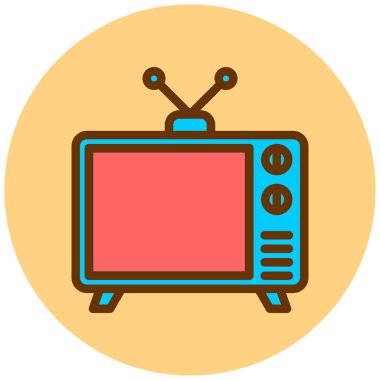 Web ve mobil TV vektör simgesi