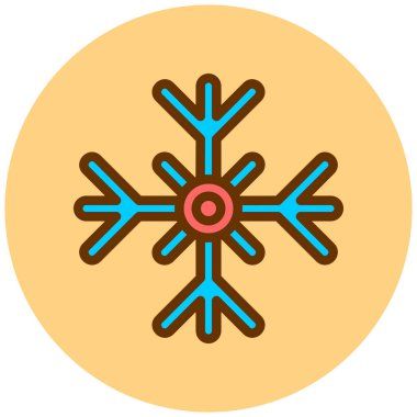 Kar tanesi. Web simgesi basit illüstrasyon