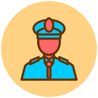 Polis memuru. Web simgesi