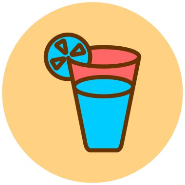 Kokteyl. Web simgesi basit illüstrasyon