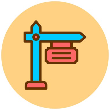 Dairesel bir simgenin vektör illüstrasyonu