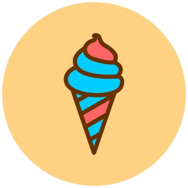 Dondurma. vektör illüstrasyonu