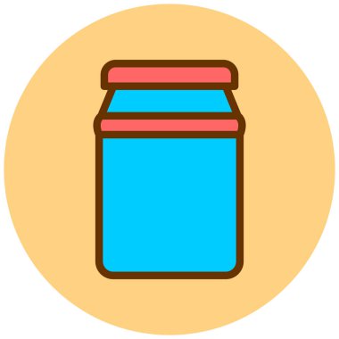 Gıda şişesi simgesinin vektör illüstrasyonu