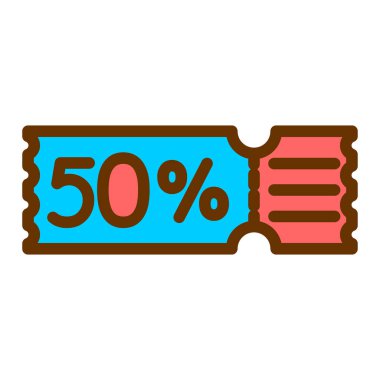 satış kuponu ikon vektör illüstrasyon tasarımı