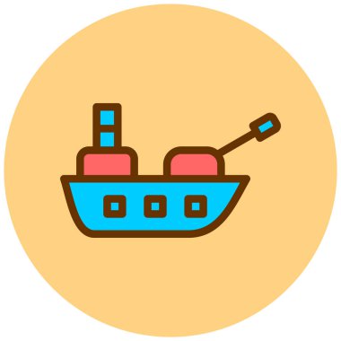 Gemi. Web simgesi basit illüstrasyon