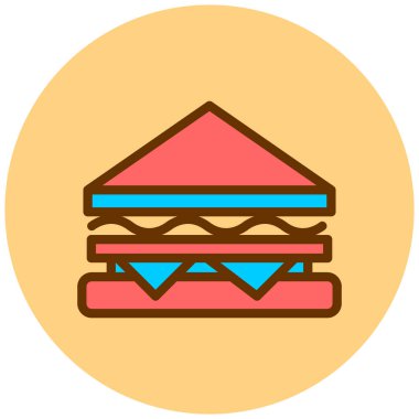 Hamburger. Web simgesi basit tasarım