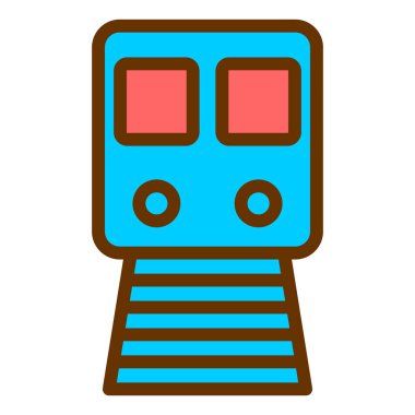 tren. Web simgesi basit illüstrasyon