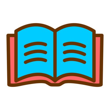 Kitap. Web simgesi basit illüstrasyon