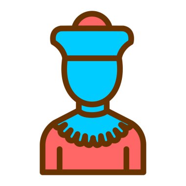 Şapkalı bir kadının vektör çizimi