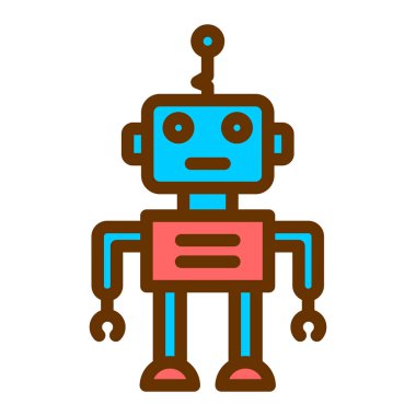 robot ikon vektör illüstrasyonu