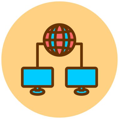 küresel ağ. Basit resimleme