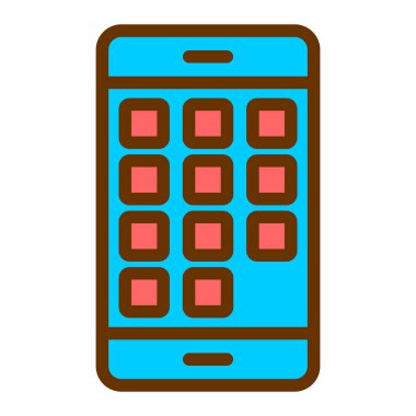 Cep telefonu. Web simgesi basit illüstrasyon