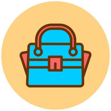 Çanta. Web simgesi basit illüstrasyon