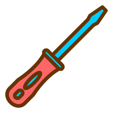 Tornavida. Web simgesi basit illüstrasyon