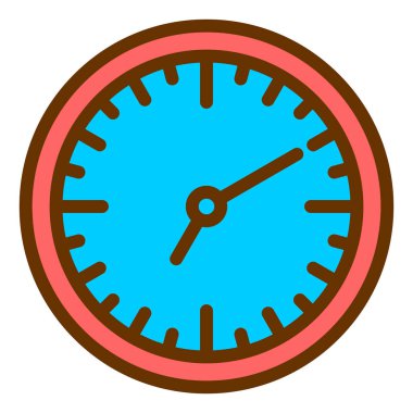 Saat simgesi vektör illüstrasyonu