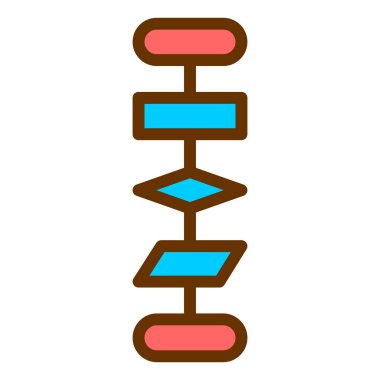 Algoritma. Web simgesi basit illüstrasyon