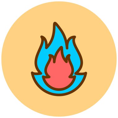 Ateş vektörü simgesini ateşle