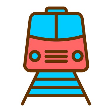 tren. Web simgesi basit illüstrasyon