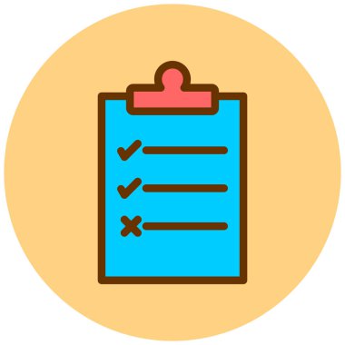 Kontrol listesi. Web simgesi basit tasarım