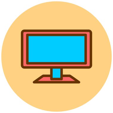 Bilgisayar. Web simgesi basit illüstrasyon