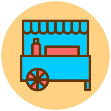 Dükkan. Web simgesi basit illüstrasyon