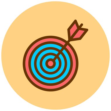 Hedef. Web simgesi basit illüstrasyon