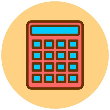 Hesap makinesi. Web simgesi basit illüstrasyon