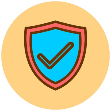 Kalkan. Web simgesi basit illüstrasyon