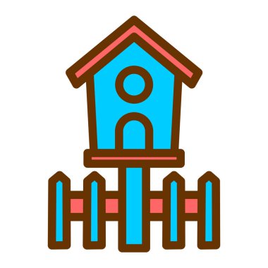 kuş evi vektör resimleme