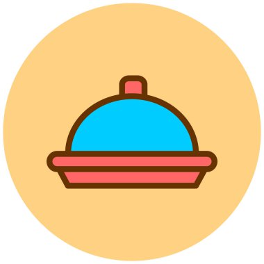 Yemek tabağı. Web simgesi