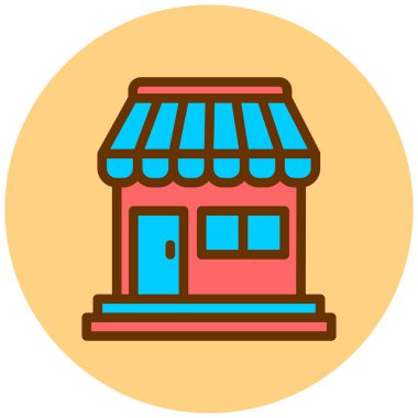 Dükkan. Web simgesi basit illüstrasyon
