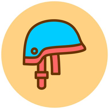 Miğfer. Web simgesi basit illüstrasyon