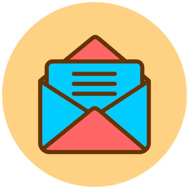 Mektup. Web simgesi basit illüstrasyon