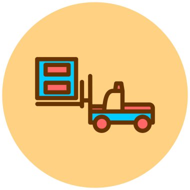 Kamyon. Web simgesi basit illüstrasyon