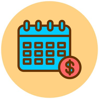 Para için. Web simgesi basit illüstrasyon