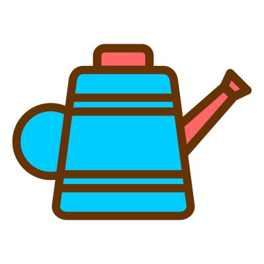 Sulama kutusu vektörü. İnce çizgi işareti. izole edilmiş sınır sembolü çizimi