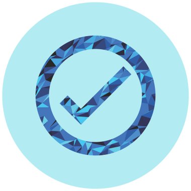 İşaret simgesini işaretle. Web için kene vektör simgelerinin düz çizimi