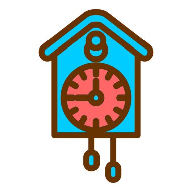 Saat simgesi vektör illüstrasyonu