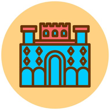 Bina. Web simgesi basit illüstrasyon