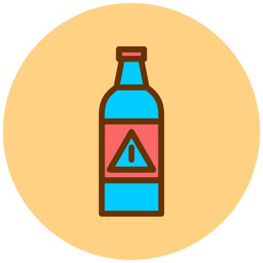 Bira şişesi. Basit resimleme