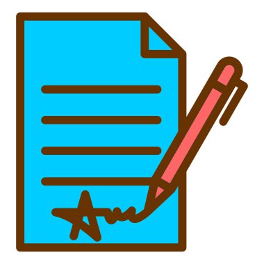 Belge. Web simgesi basit illüstrasyon