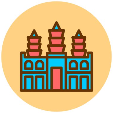 Bina. Web simgesi basit illüstrasyon