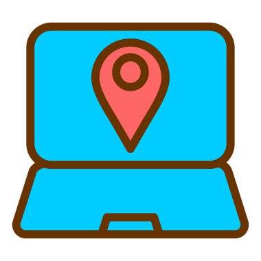 konum. Web simgesi basit illüstrasyon